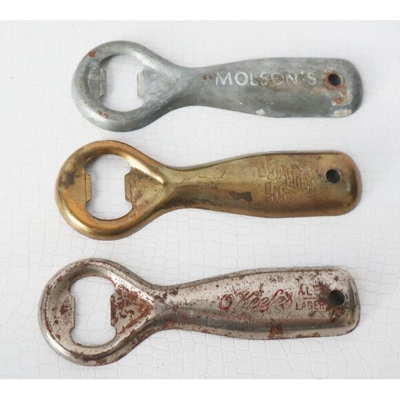 Vintage Assorted Bottle Opener Set - Rustic Condition - Molsons OKeefes & Magnum - Picture 3 of 4